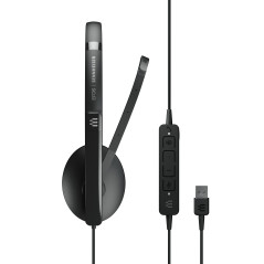 EPOS | SENNHEISER ADAPT 160T ANC USB Auricolare Cablato A Padiglione Ufficio USB tipo A Nero