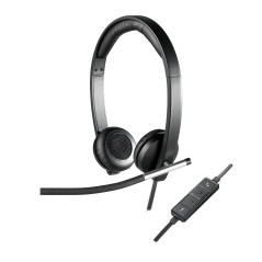 Logitech H650e Auricolare Cablato A Padiglione Ufficio USB tipo A Nero, Argento