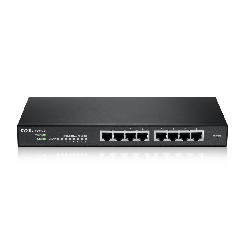 Zyxel GS1915-8 Gestito L2 Gigabit Ethernet (10/100/1000) Nero