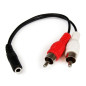 StarTech.com Cavo Adattatore Audio Stereo con presa mini Jack Femmina da 3,5mm a 2 RCA Maschio da 15cm