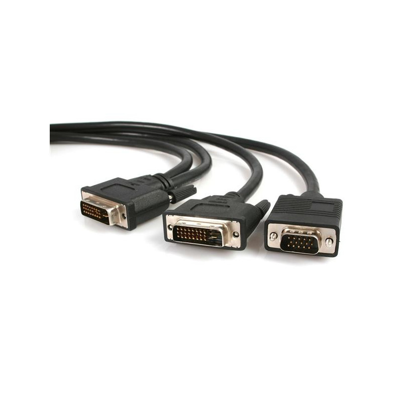 StarTech.com Cavo splitter video DVI-I maschio a DVI-D maschio e HD15 VGA maschio da 1,8 m