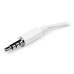 StarTech.com Adattatore auricolare   cuffie da 4 posizioni da 3,5 mm a 2 da 3 posizioni da 3,5 mm M F - bianco