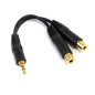 StarTech.com Cavo splitter stereo 15 cm - 3,5 mm maschio a 2 connettori femmina 3,5 mm