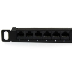 StarTech.com Quadro per prese 0,5U Cat5e a 24 porte - Quadro per prese RJ45 110 Cat 5e Ethernet per montaggio a rack