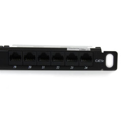 StarTech.com Quadro per prese 0,5U Cat5e a 24 porte - Quadro per prese RJ45 110 Cat 5e Ethernet per montaggio a rack