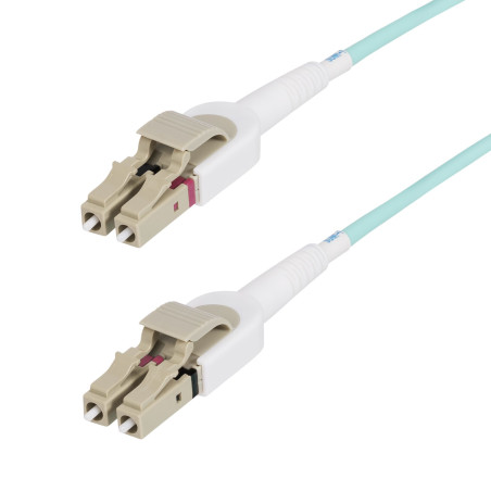 StarTech.com Cavo in fibra ottica multimodale OM4 LC a LC (UPC) commutabile con linguette push-pull, 5m, 50 125µm, Reti 100G,