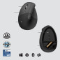 Logitech Lift for Business mouse Ufficio Mancino RF senza fili + Bluetooth Ottico 4000 DPI