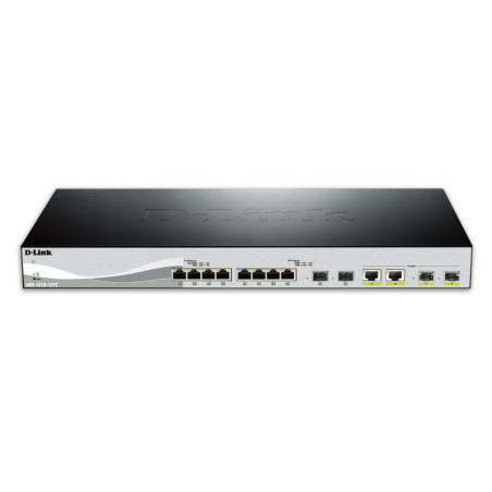 D-Link DXS-1210-12TC/E switch di rete Gestito L2 10G Ethernet (100/1000/10000) 1U Nero, Argento