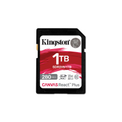 Kingston Technology 1TB Canvas React Plus SDXC UHS-II 280R 150W U3 V60 for Full HD 4K