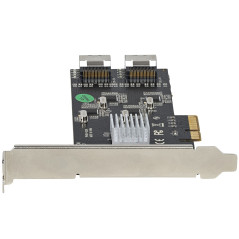 StarTech.com Scheda SATA PCI Express a 8 porte - Adattatore convertitore PCI Express GEN 2 per SSD HDD SATA 3 con 4 Controller