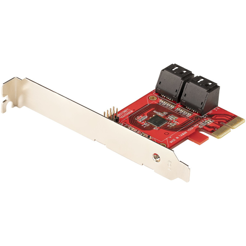 StarTech.com Scheda PCIe SATA - Scheda di Espansione PCIe SATA a 4 porte 6 Gbps - Staffa a Profilo Basso/Alto - ASM1062 senza