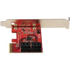 StarTech.com Scheda PCIe SATA - Scheda di Espansione PCIe SATA a 4 porte 6 Gbps - Staffa a Profilo Basso Alto - ASM1062 senza