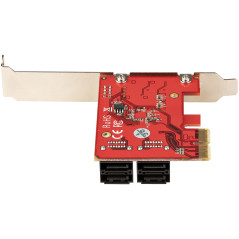 StarTech.com Scheda PCIe SATA - Scheda di Espansione PCIe SATA a 4 porte 6 Gbps - Staffa a Profilo Basso Alto - ASM1062 senza