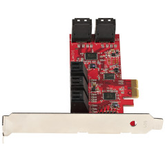 StarTech.com Scheda PCIe SATA - Scheda di Espansione PCIe SATA a 10 porte - 6 Gbps - Staffa a Profilo Basso Alto - 10