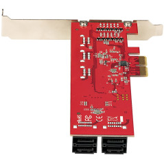 StarTech.com Scheda PCIe SATA - Scheda di Espansione PCIe SATA a 10 porte - 6 Gbps - Staffa a Profilo Basso Alto - 10