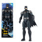 DC Comics | BATMAN | Personaggio Batman in scala 30 cm con Armatura Combact Grigio, mantello e 11 punti di articolazione -