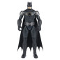 DC Comics | BATMAN | Personaggio Batman in scala 30 cm con Armatura Combact Grigio, mantello e 11 punti di articolazione -