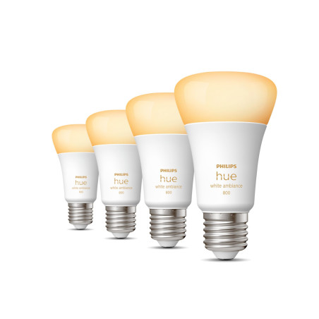 Philips Hue White ambiance 4 Lampadine Smart E27 60 W