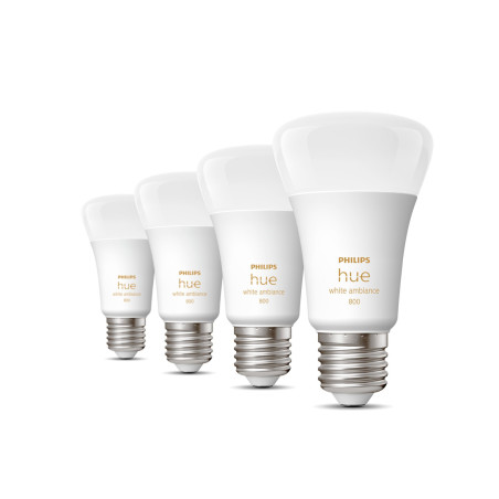 Philips Hue White ambiance 4 Lampadine Smart E27 60 W