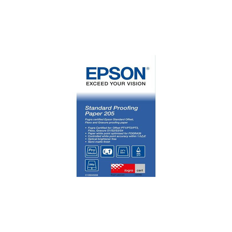 Epson Standard Proofing Paper, in rotoli da 60, 96cm (24'') x 50m.