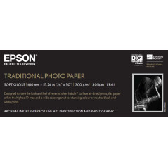 Epson Traditional Photo Paper, in rotoli da 60, 96cm (24'') x 15m