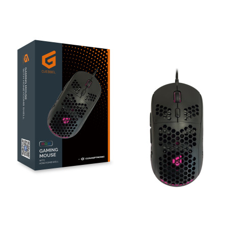 Conceptronic DJEBBEL04B mouse Gaming Mano destra USB tipo A Ottico 6400 DPI