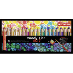 STABILO woody 3 in 1 Multicolore 18 pz