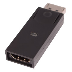 V7 Adaptador negro de vídeo con conector DisplayPort macho a HDMI hembra