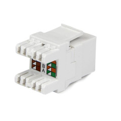 StarTech.com Jack Keystone Cat 6 180° - Jack a parete Cat6 Ethernet RJ45 bianco - Tipo 110