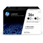 HP Confezione da 2 cartucce Toner originali nero ad alta capacità LaserJet 26X