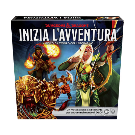 Hasbro Gaming Dungeons & Dragons Inizia L'Avventura, gioco da tavolo cooperativo a tema D&D, per principianti