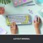 Logitech POP Keys Tastiera Meccanica Wireless con Tasti Emoji Personalizzabili, Design Compatto Durevole, Connettività