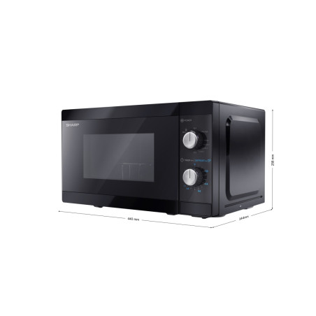 Sharp YC-MG01E-B forno a microonde Nero Microonde combinato Superficie piana 20 L 800 W