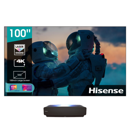 Hisense 100L5F-B12 videoproiettore Proiettore a raggio ultra corto 2700 ANSI lumen DLP UHD 4K (3840x2160) Nero, Grigio