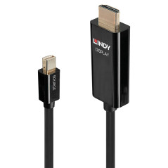 Lindy 40911 cavo e adattatore video 1 m Mini DisplayPort HDMI tipo A (Standard) Nero