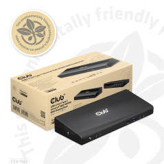 CLUB3D CSV-1562 replicatore di porte e docking station per laptop USB 3.2 Gen 1 (3.1 Gen 1) Type-C Nero