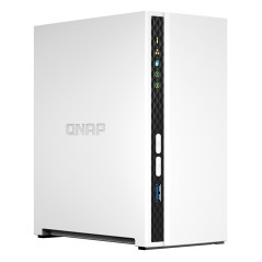 QNAP TS-233 server NAS e di archiviazione Mini Tower ARM Cortex-A55 2 GB QNAP QTS Bianco