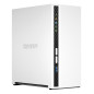 QNAP TS-233 server NAS e di archiviazione Mini Tower ARM Cortex-A55 2 GB QNAP QTS Bianco