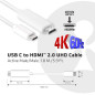 CLUB3D USB C to HDMI™ 2.0 UHD Cable Active 1.8 M./5.9 Ft.