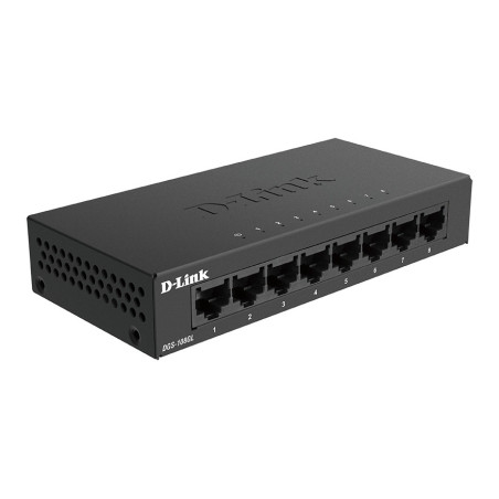 D-Link DGS-108GL Non gestito Gigabit Ethernet (10/100/1000) Nero