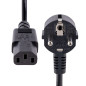 StarTech.com Cavo di alimentazione per PC da EU Schuko a C13 da 3 m, Cavo di corrente AC 250V 10A 18AWG, Cavo di ricambio con