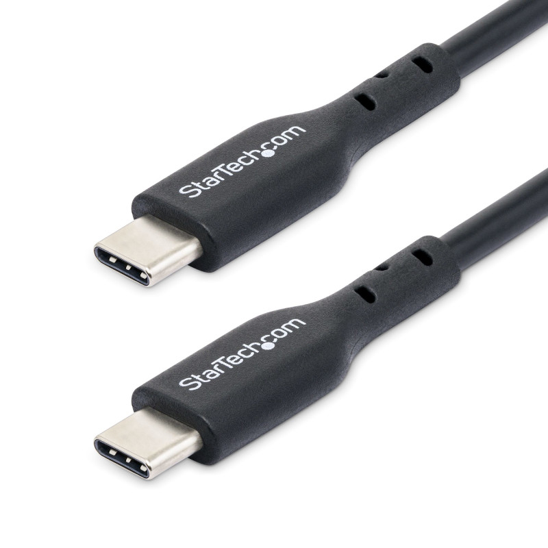 StarTech.com Cavo USB-C da 2m, cavo di ricarica USB-C, cavo USB 2.0 Tipo-C per laptop, 60W 3A Power Delivery, rivestimento in