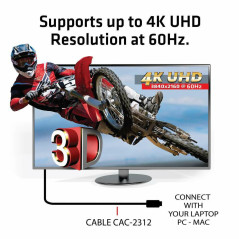 CLUB3D HDMI 2.0 4K60Hz UHD Cable 5m 16.4ft