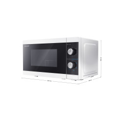 Sharp YC-MG01E-W forno a microonde Nero, Bianco Microonde con grill Superficie piana 20 L 800 W