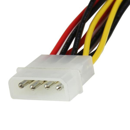 StarTech.com Splitter cavo di alimentazione Y LP4 a 2 SATA Latching ad angolare destro 30 cm- Cavo 4 Pin a Dual SATA