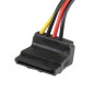 StarTech.com Splitter cavo di alimentazione Y LP4 a 2 SATA Latching ad angolare destro 30 cm- Cavo 4 Pin a Dual SATA