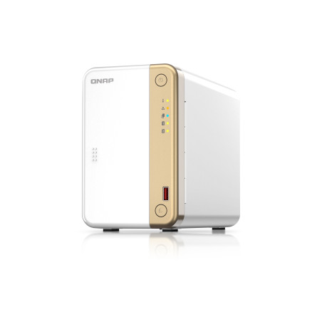 QNAP TS-262 NAS Tower Intel® Celeron® N4505 4 GB QNAP QTS Oro, Bianco