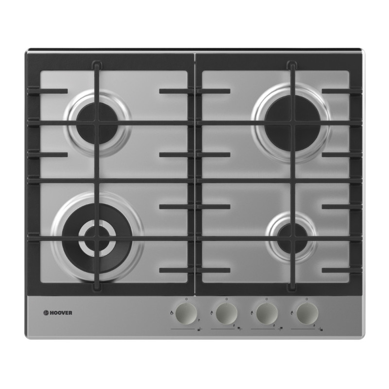 Hoover H-HOB 300 GAS HHG6BF4MX Acciaio inox Da incasso 60 cm 4 Fornello(i)