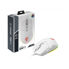 MSI CLUTCH GM11 WHITE mouse Gaming Ambidestro USB tipo A Ottico 5000 DPI