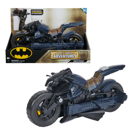 DC Comics , Veicolo Batman Adventures 2 in 1, Batcycle Trasformabile, Macchina Batman Compatibile con Tutte le Action Figure